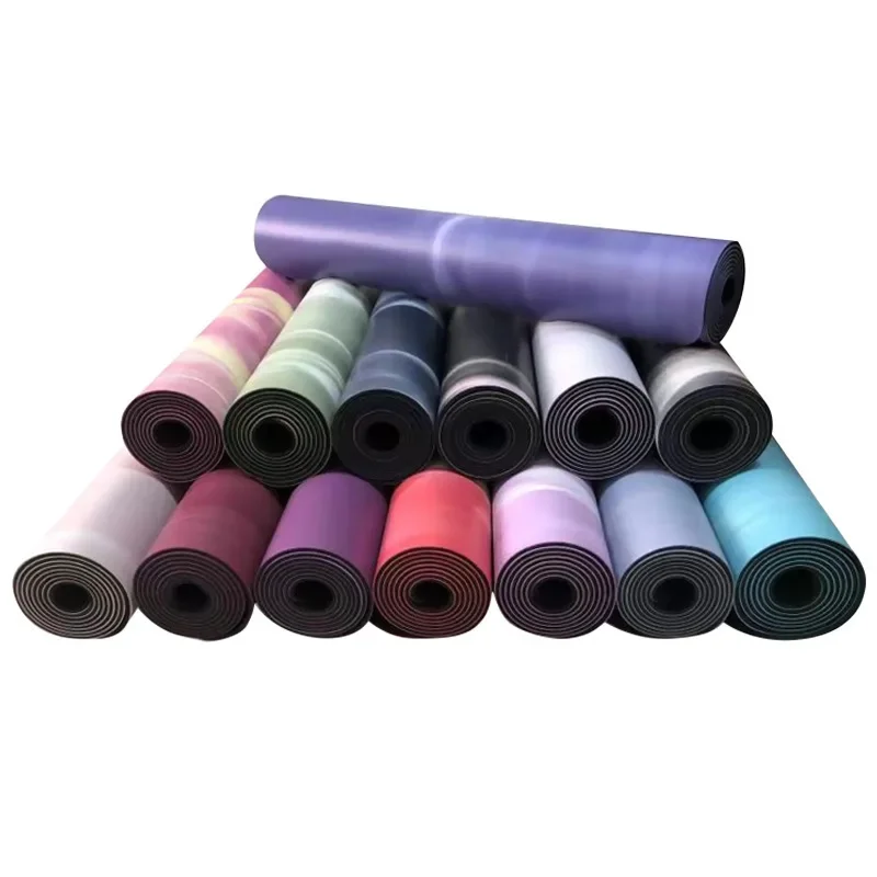 5mm New Yoga Mat Senior Type Double-sided Home Sports Non-slip Natural Rubber Tie-dye Magic Color Mat with Free Yoga Strap