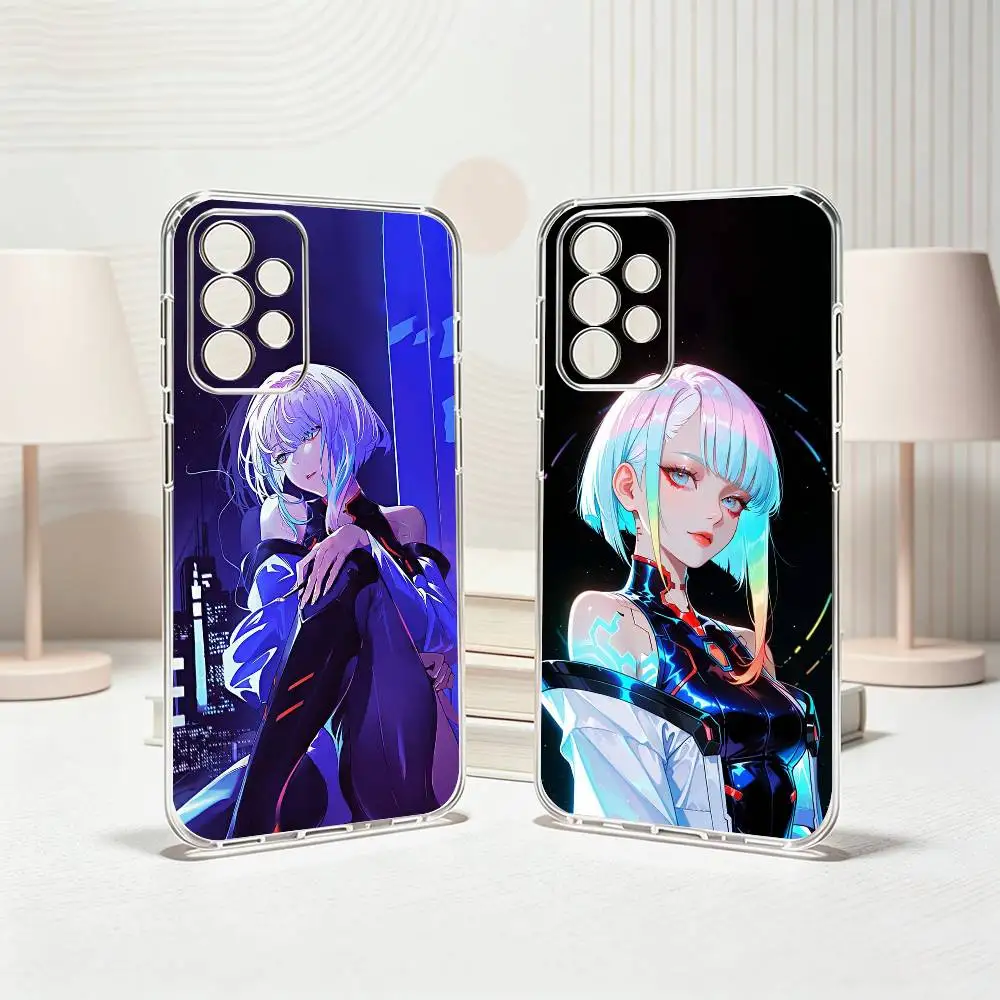 Cyberpunk-K E-Edgerunners  Phone Case Transparent Silicone Soft For Samsung S25,S24,S21,S22,S23,S30,Ultra,S20,Plus,Fe Gift