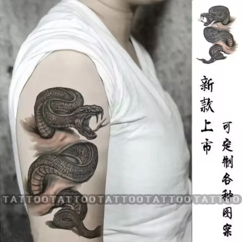 Snake Tattoos Sticker Ankle Decorate Cobra Viper Temporary Tattoos Waterproof Arm Tattoo Women Men Art Fake Tattoos Wholesale