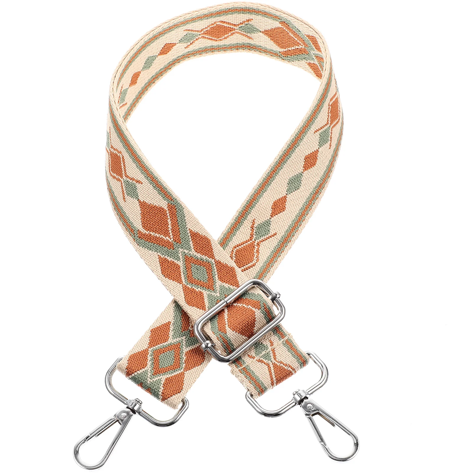 

Adjustable Ethnic Style Bag Strap Replacement DIY Shoulder Strap for Women Handbag Clutch Decor with Clasps Clutches Handle