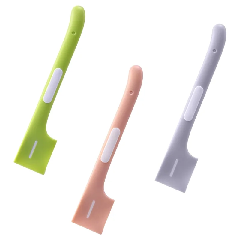 BAAG-3 عبوات من علب طعام الحيوانات الأليفة - مجارف مادة للكلاب والقطط، تصميم بمقبض طويل للسلامة، ألوان متعددة