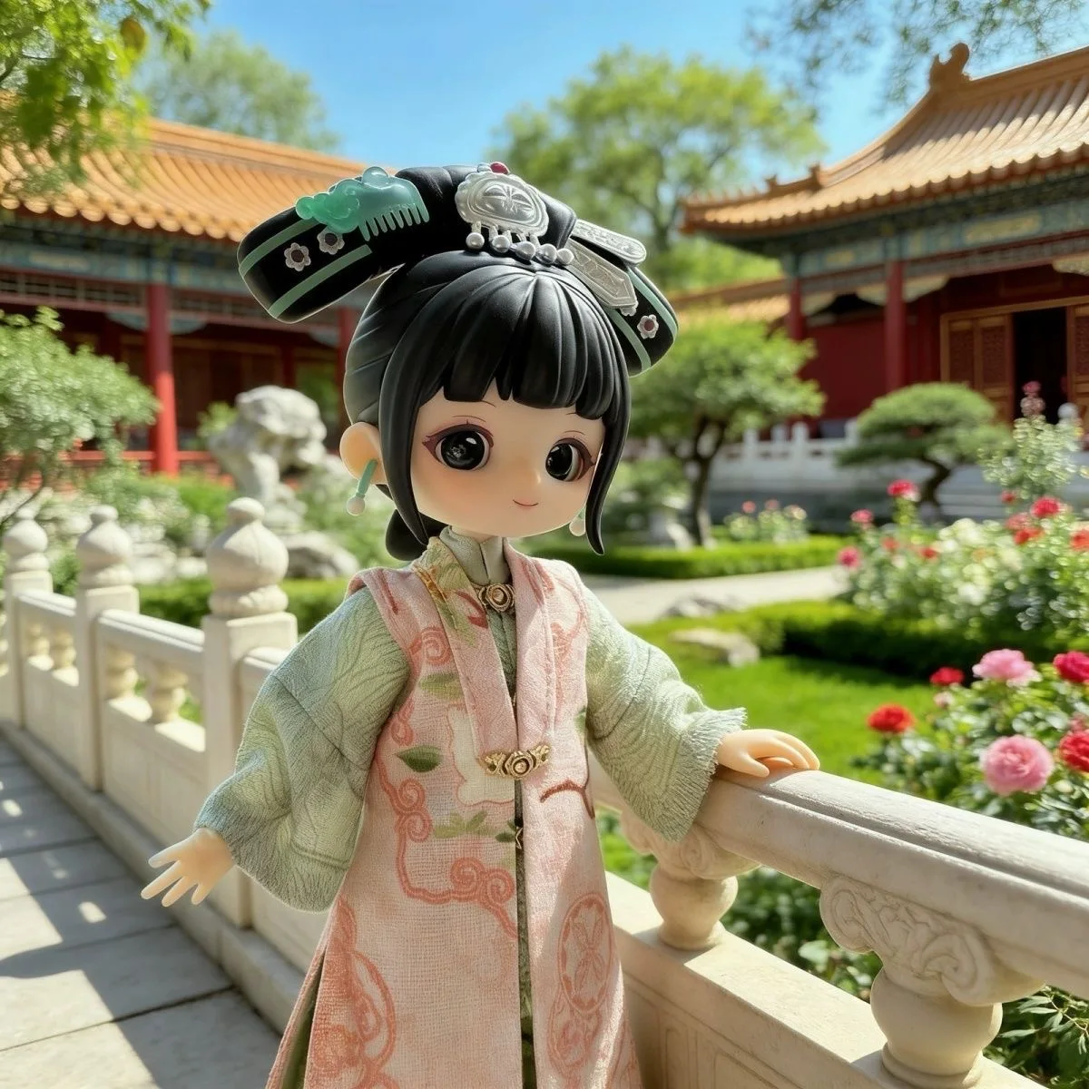（customization 30day）BJD doll clothes suitable for 1/12  size white set clothes set doll accessories (3 points)