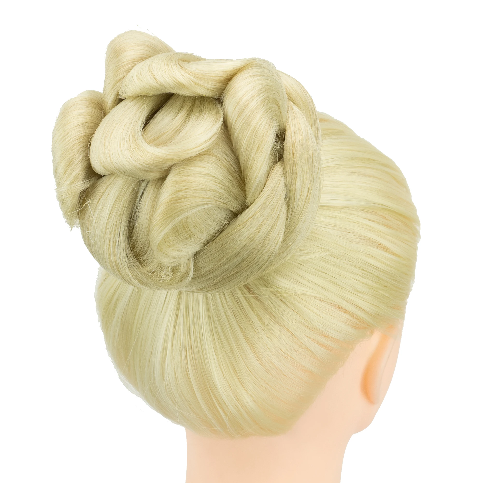 Soowee Synthetic Hairpieces Braided Chignon Black Fake Hair Bun Clip Curly Bun Cover Hair Pieces Scrunchies for Women