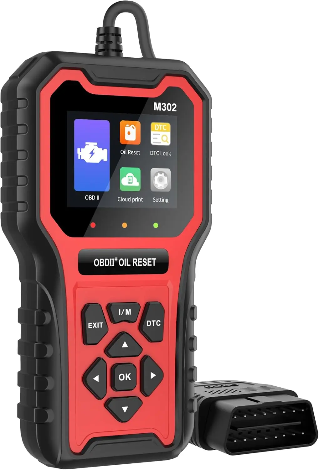 OBD2 M302 Car Diagnostic Scan Tool - Engine Fault Diagnosis, Reset Maintenance Light, I/M Ready Status