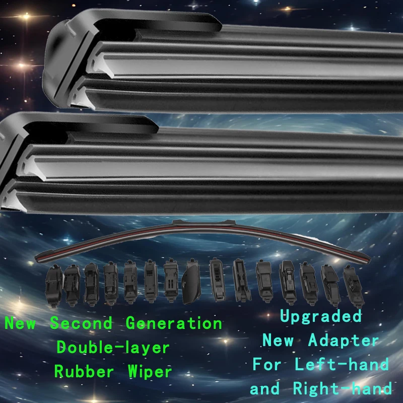 

For MITSUBISHI i-MIEV i MiEV iMIEV Hatchback 2006 2007 2008 2013 2015 2016 2017 2019 Double Rubber Car Windshield Wiper Blade