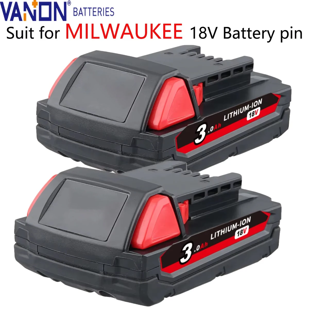 

2 упаковки, 18 В, 3,0 Ач, сменный аккумулятор M18, 3000 мАч, литий-ионный аккумулятор для аккумуляторных электроинструментов 48-11-1815