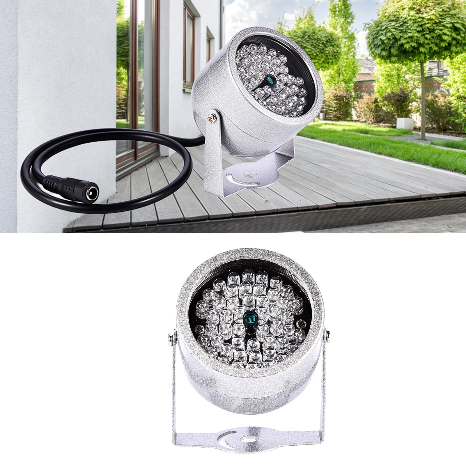 48 LED IR Illuminator Lights Waterproof Infrared Night Vision Light Durable and Practical Easy Using for Security CCTV Camera