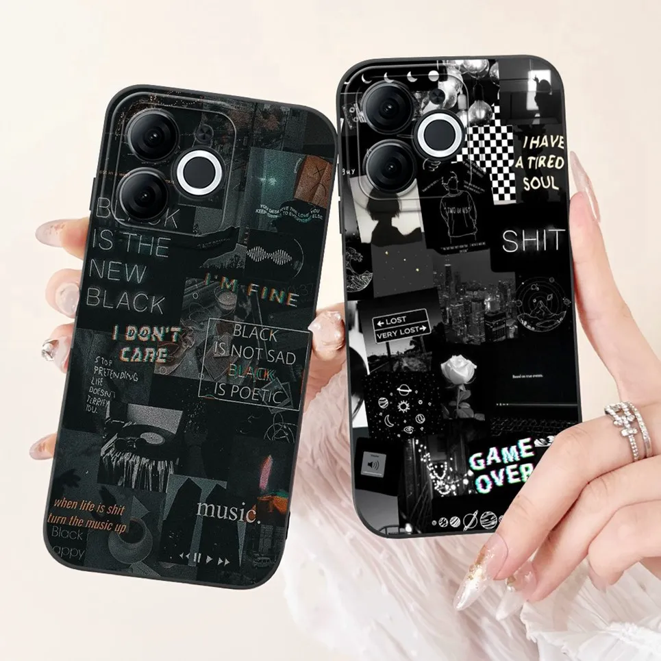 Back Cover For Itel A80 A70 A665L Phone Coques Marble Avocado Moon Night Gothic Checked Soft Silicone Bumper ItelA70 ItelA80