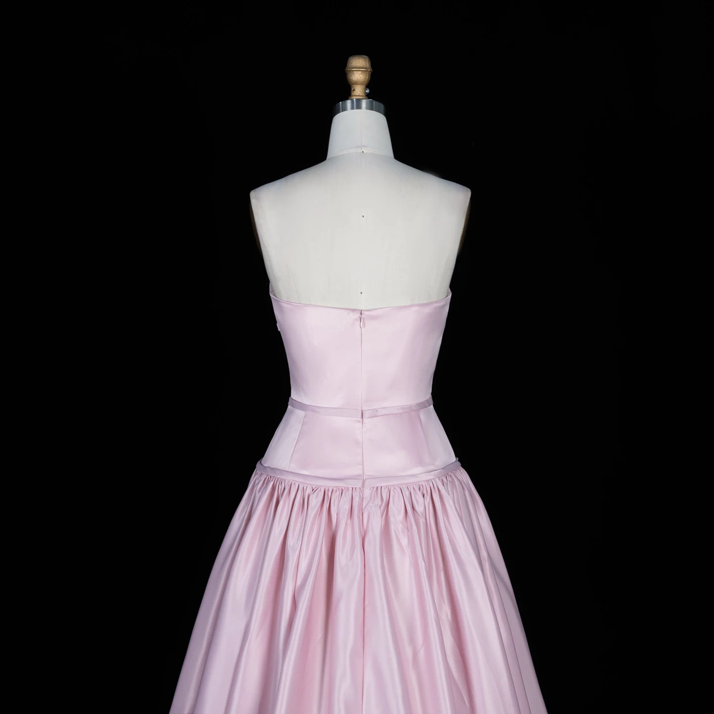 Sharon Said Arabisches Dubai Luxus Rosa Plissiertes Trägerloses Abendkleid A-Linie Saudi-Arabien Formelle Partykleider SF022 Maßanfertigung – Detail 11