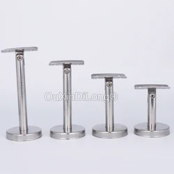 2PCS Stainless Steel Brackets Handrail Wall Floor Mount Straight Vertical Support Bracket Adjustable Stair Accessories GF1149