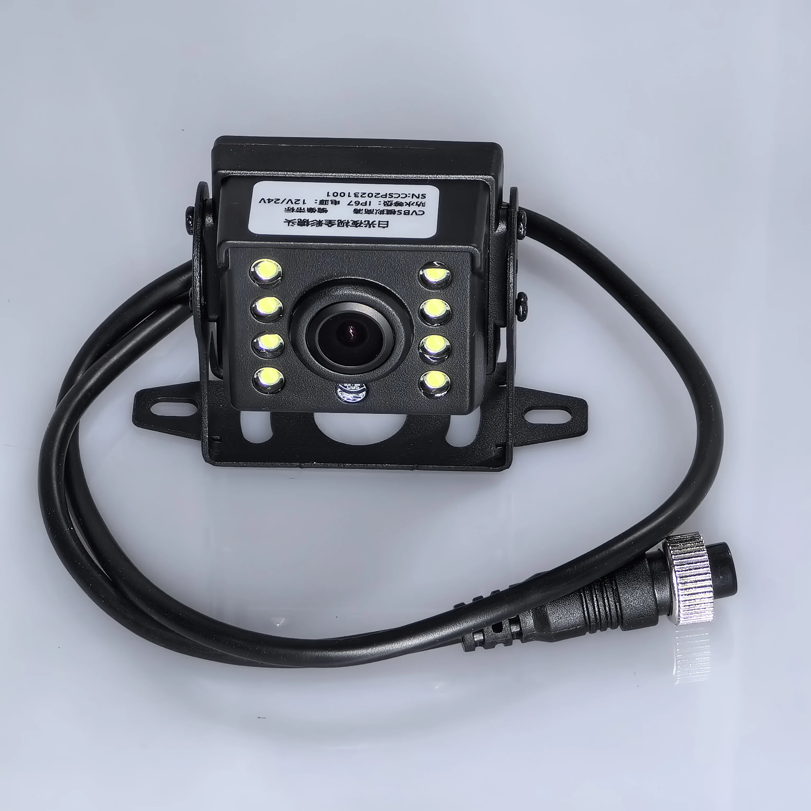 Truck Backup Camera 12-24V 8 LED IR Night Vision IP68 Waterproof Rear View Reverse Camera for Bus Van RV Trailer Heavy Duty