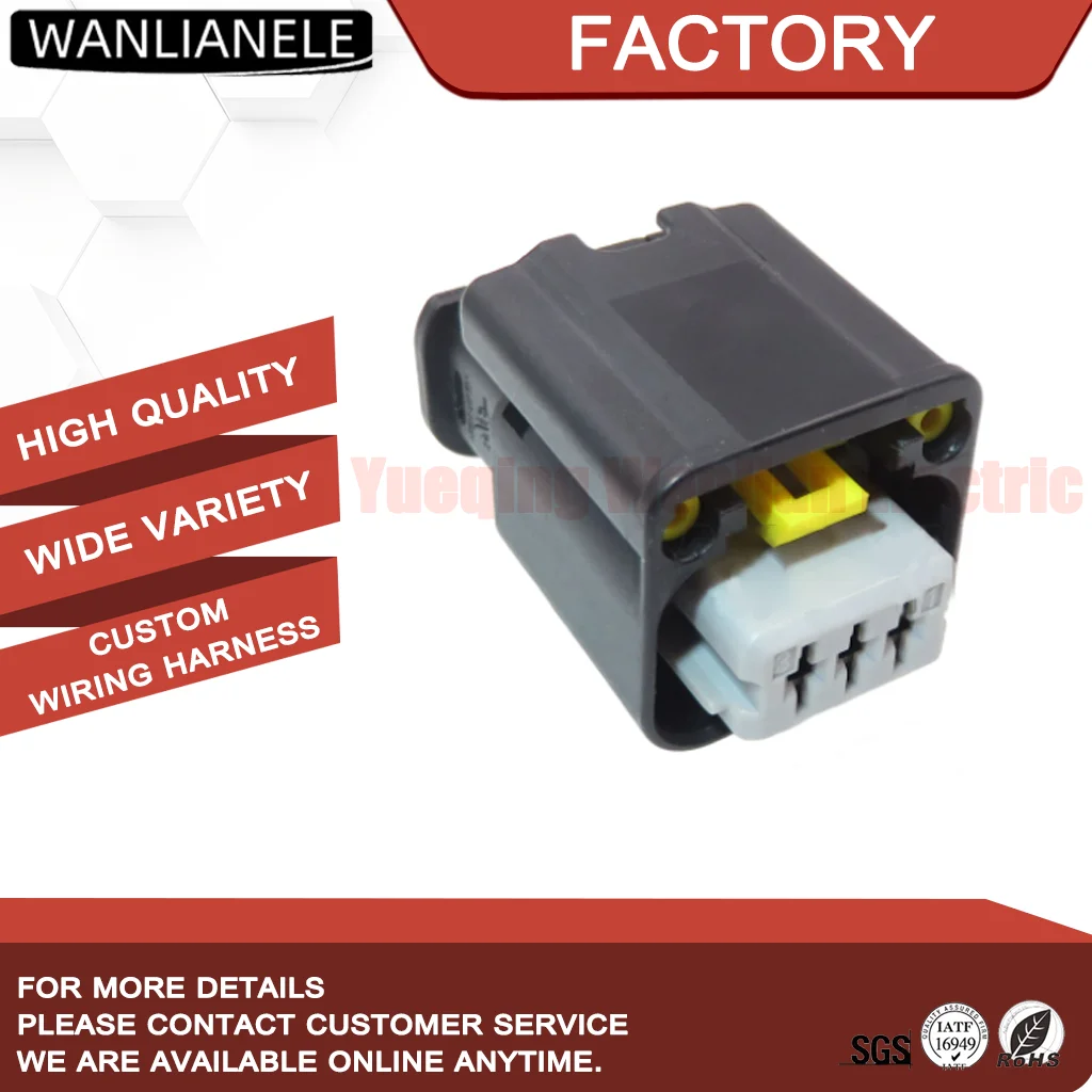 50 Sets 1801179-3 3 Pin Female Connector Housing HPSL Sealed 1.5mm 3.33mm 8A Fit Engine Sensor Actuator Harness Gray