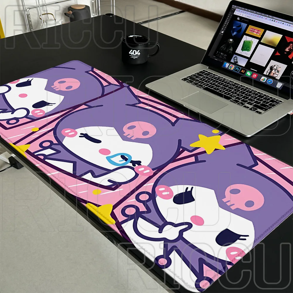 HD 40x90 cm Sanrio Mouse Pad Kawaii Anime Accessori tastiera Tappetino da scrivania XXL Carino Kuromi Mousepad Gamer Computer Tappetini da scrivania in gomma