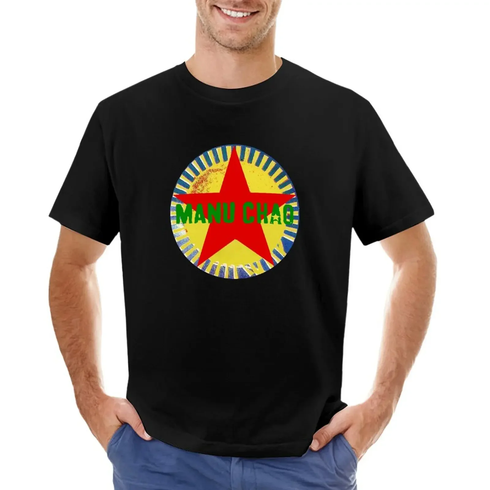 graphics plus size tops plain new edition mens t shirts casual stylish Manu Chao Sun T-shirt men clothing harajuku