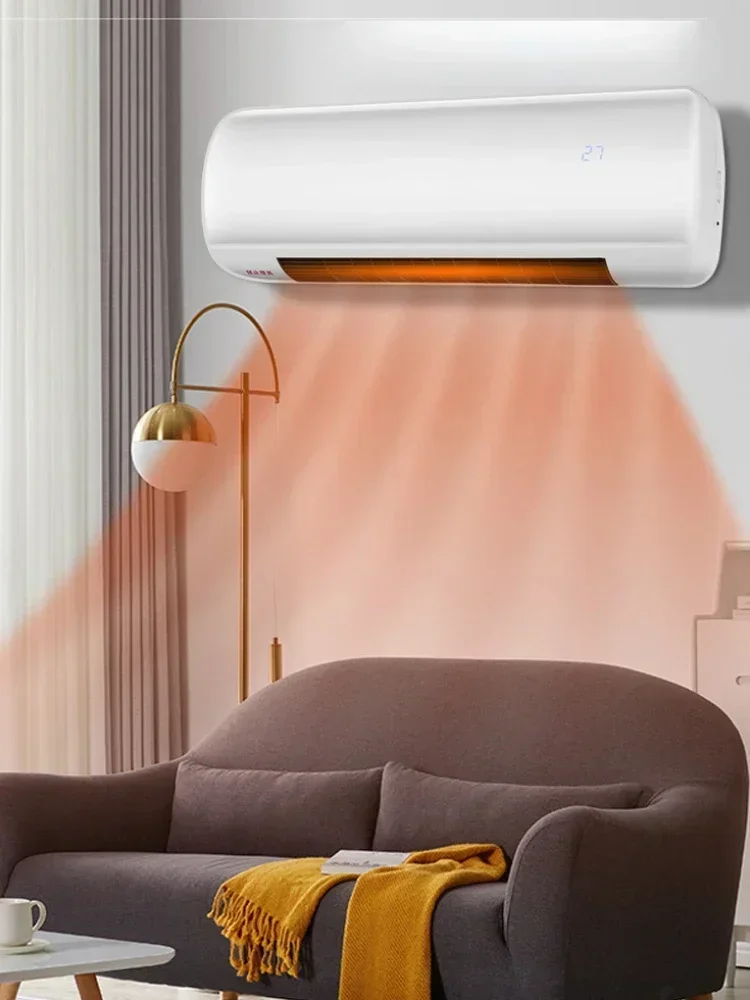 ใหม่ในครัวเรือนติดผนังเครื่องทำความร้อนอุ่นสำหรับห้องนั่งเล่นขนาดเล็กและห้องน้ำรีโมทคอนโทรลเซรามิค PTC เครื่องทำความร้อนเครื่องทำความร้อนพัดลม