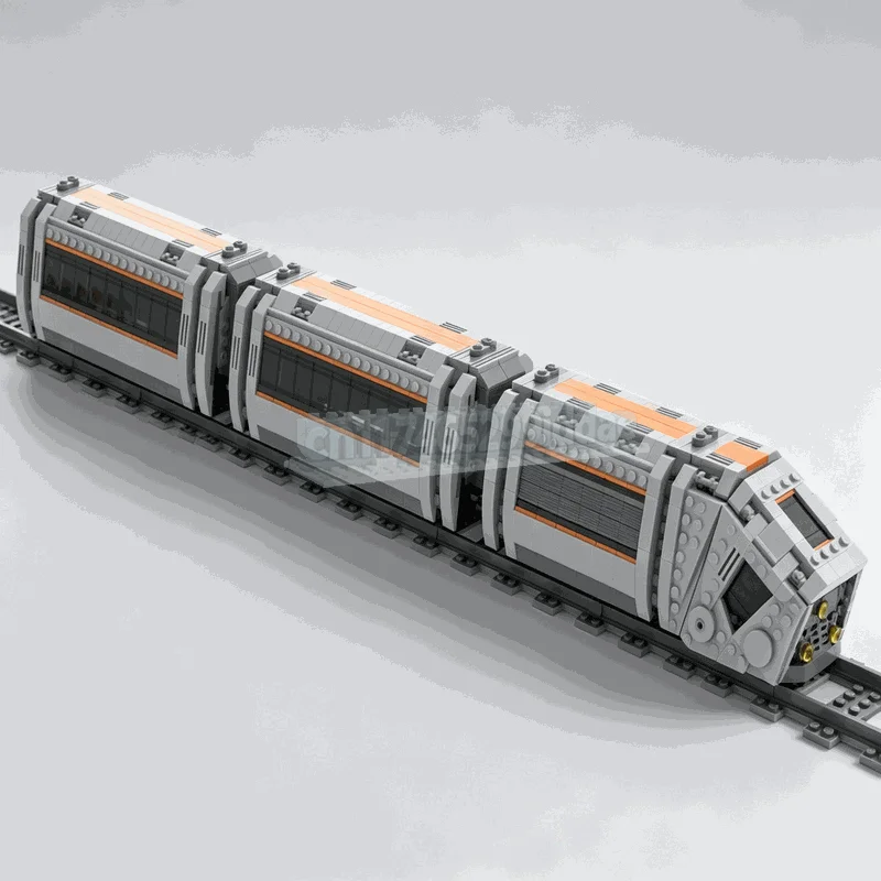 1721Parts Modern Electric Passenger Train Building Blocks Railway Model DIY Assembly Set Collection Creative Festival Gifts Toy