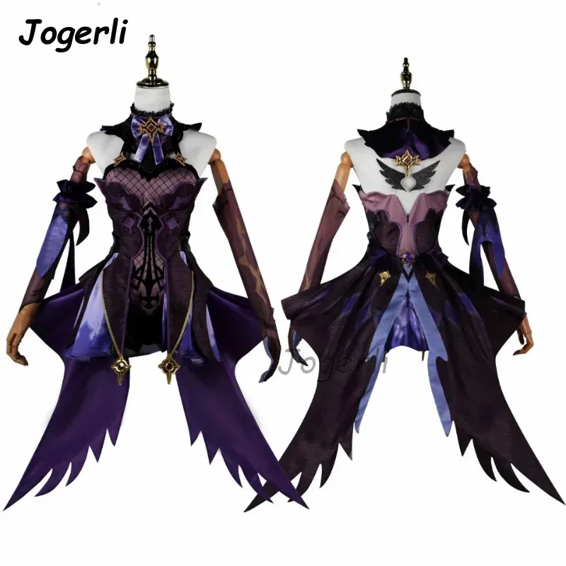 

Jogerli Genshin Impact Fischl Cosplay Costumes from Narfidort Airship Game Roleplay Anime Outfits Bodysuit Wig Cloth