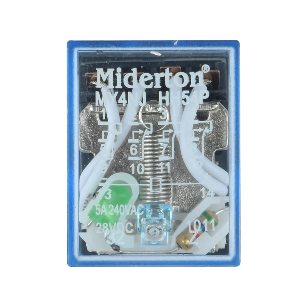 Relé de alimentação da bobina eletrônica, Mini Módulo de Relé Eletromagnético, Base Soquete, MY4NJ, AC 220V, 110V, DC 12V, 24V, 14PIN