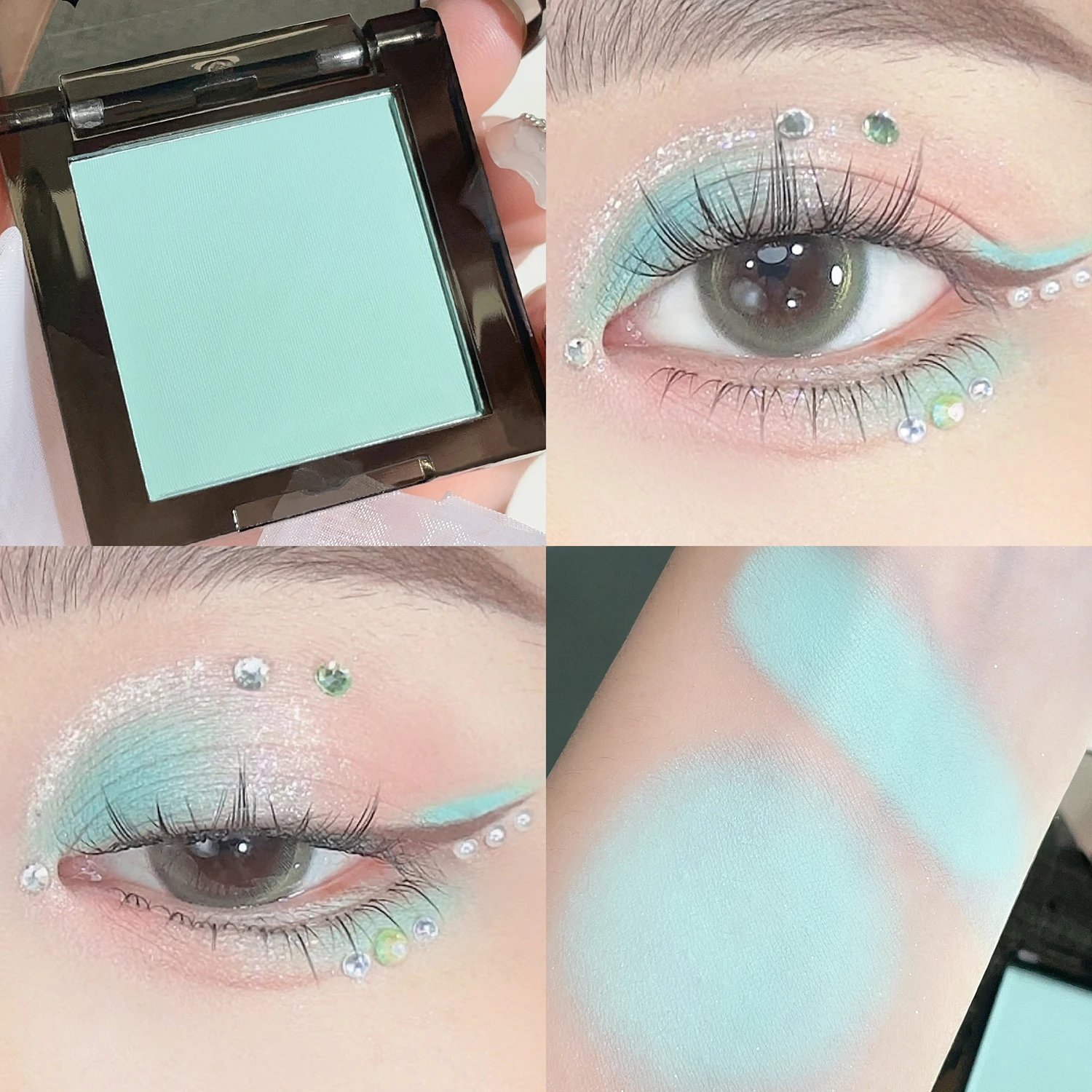 5色 オプションのアイシャドウトレイ ブラウンヌードアース コンパクト構造で旅行に最適 耐久性のある防水性 汗をかきやすい