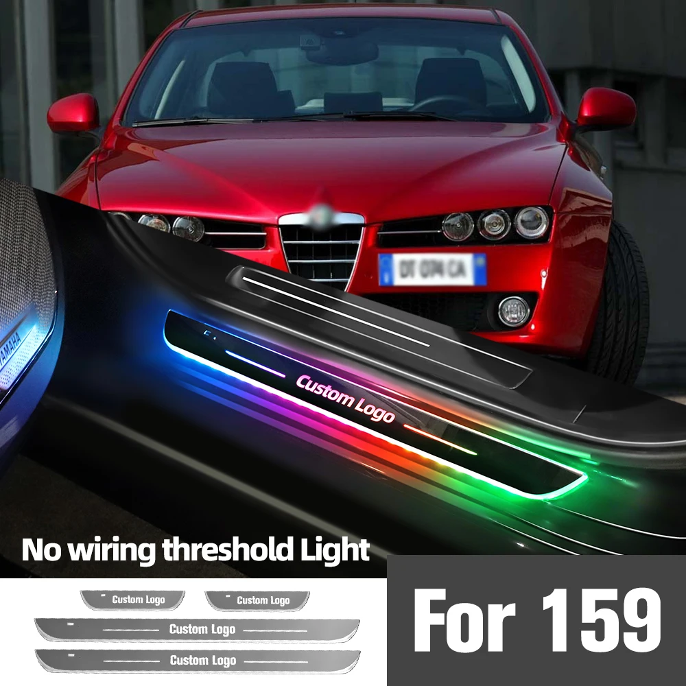 For Alfa Romeo 159 2005-2012 2009 2010 2011 Car Door Sill Light Customized Logo Led Welcome Threshold Pedal Lamp Accessories