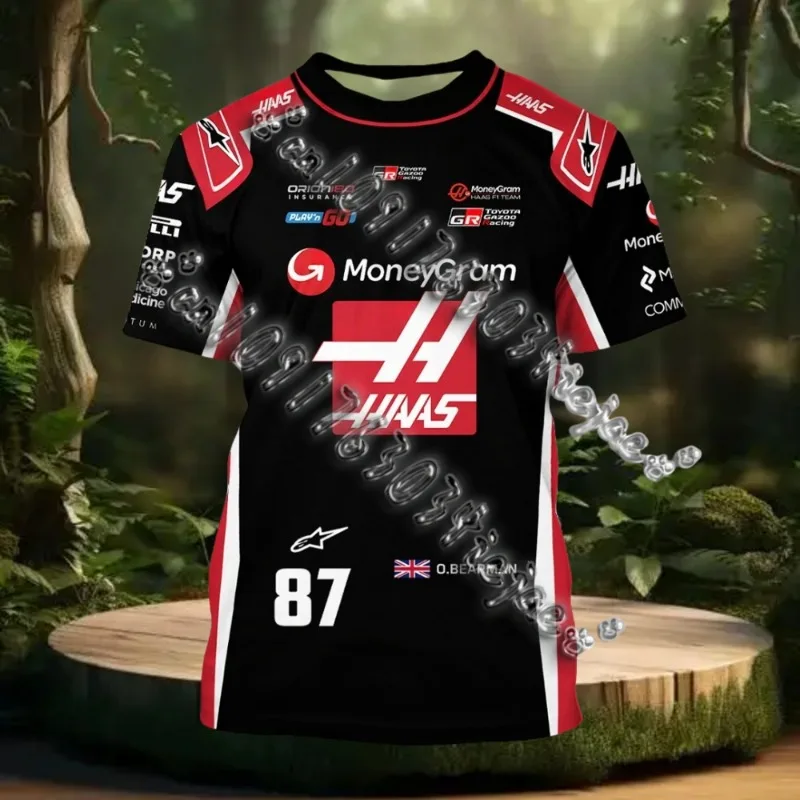 

Formula 1 Team Racing 3D Print T-Shirt BWT F1 Team 2025 Australia Team Oliver Bearman MoneyGram Haas F1 Team Race Suits