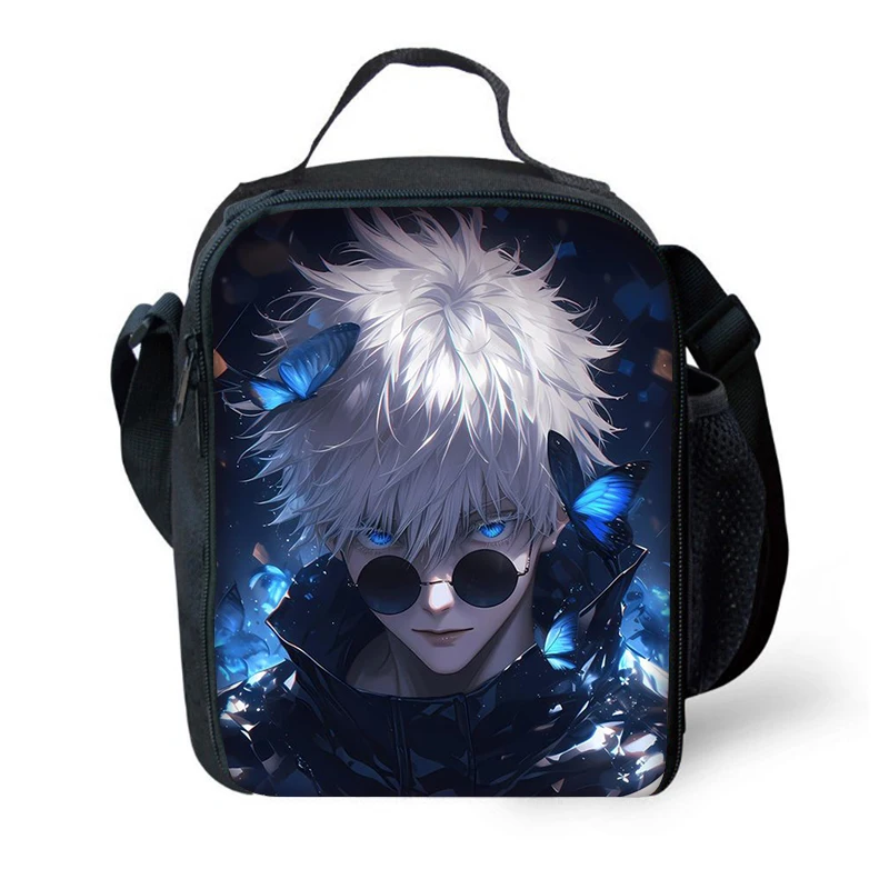 Jujutsu Kaisen Child Insulated Large Capacity Bag for Boy and Girl Student Outdoor Picnic Resuable Thermal Cooler Lunch Box