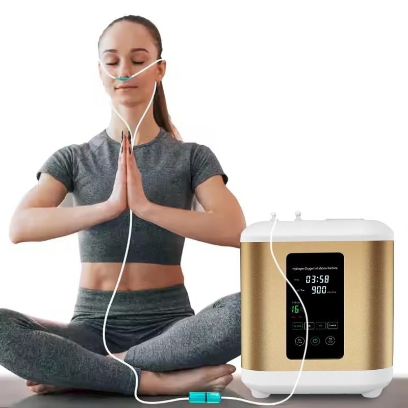 Home HHO Therapy 900ml Hydrogen Inhalation Machine Browns Gas H2O2 Hydrogen Generator PEM Nano Molecular Hydrogen Inhaler