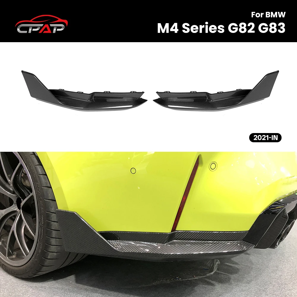 

Real Dry Carbon Fiber Car Rear Splitter Bumper Trim Replacement For BMW M4 G82 G83 2021-IN MP Style 2Pcs/Set