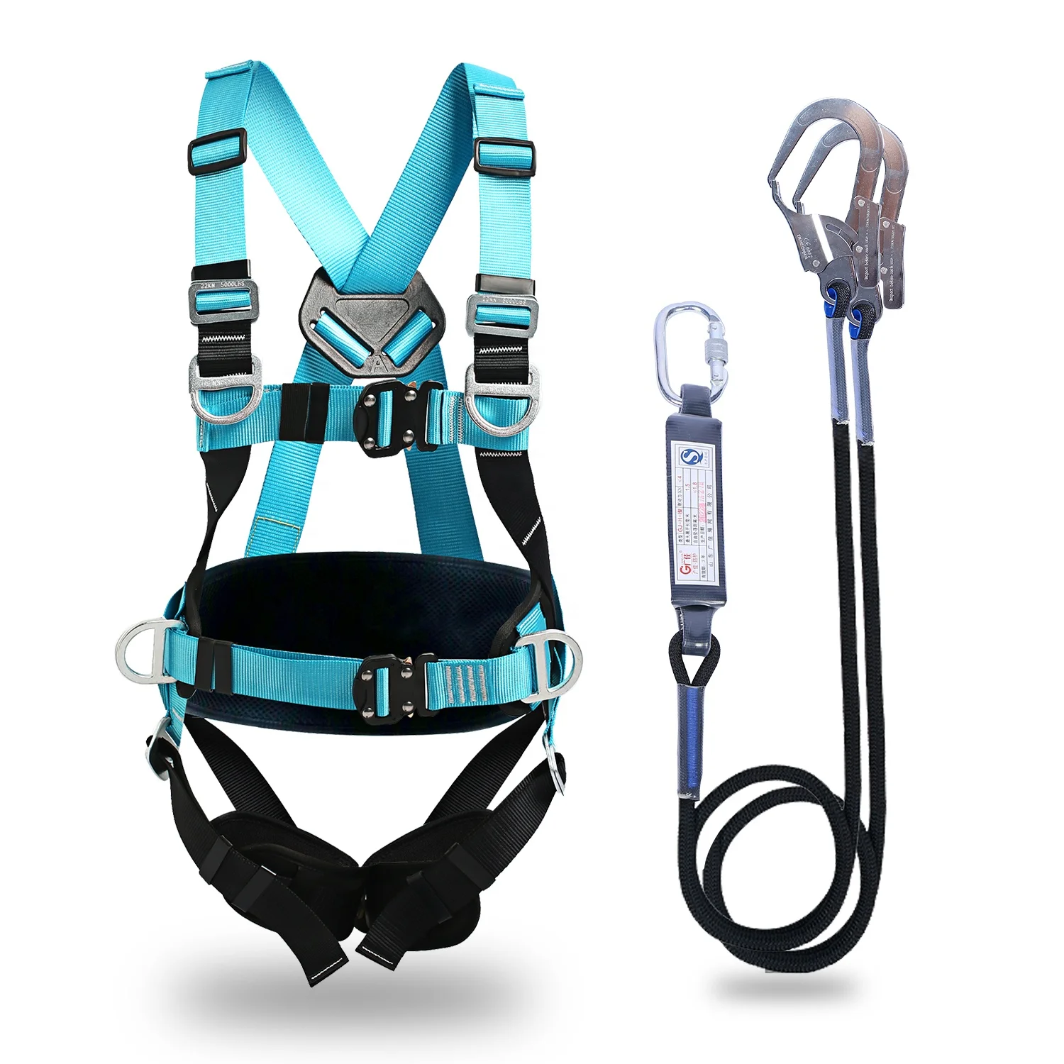 High-altitude work safety belt five-point construction outdoor safety belt double-hook body safety belt