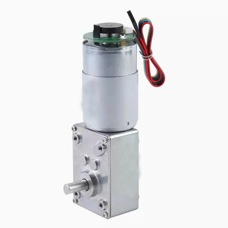 5840-555 Encoder Worm Gear Motor 12V 24V Forward and Reverse Large Torque Self-locking Motor 470RPM 260RPM 80RPM 16RPM 27RPM