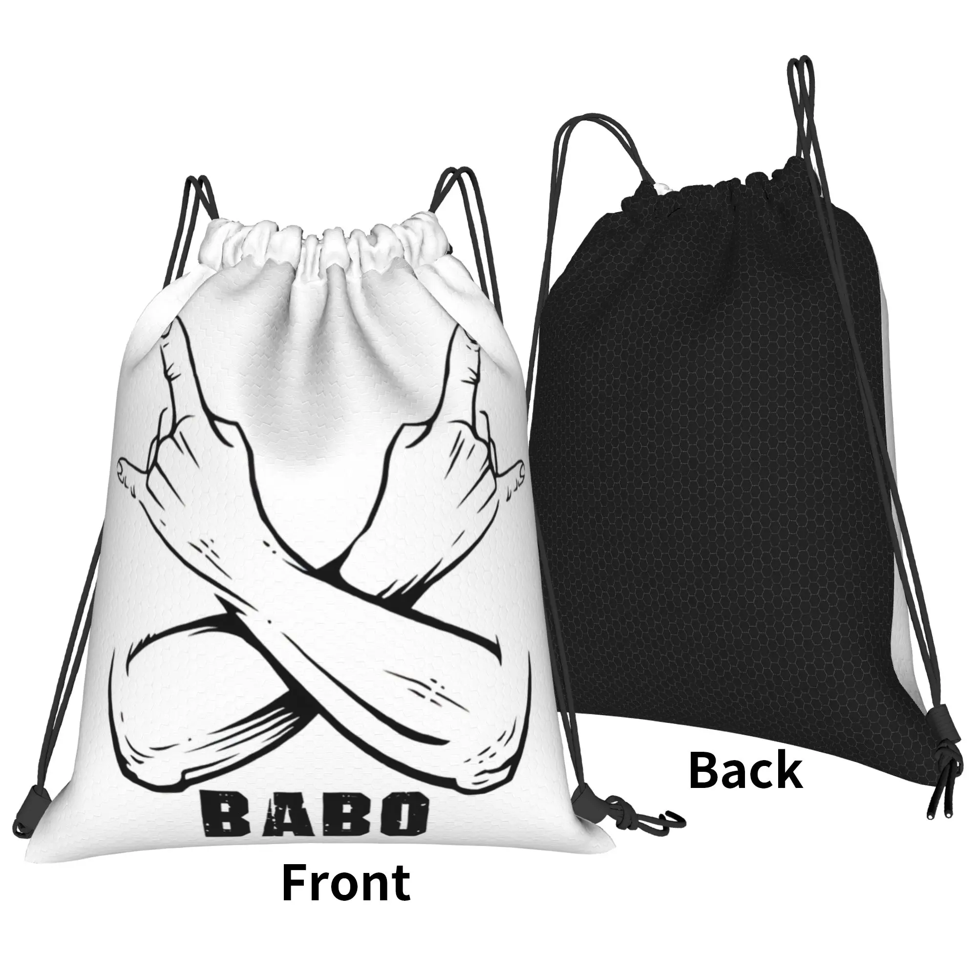 Babo Great Idea Youth Day Portable Travel Drawstring Bags Riding gym Backpack gift Storage Sack Lightweight Backpacks