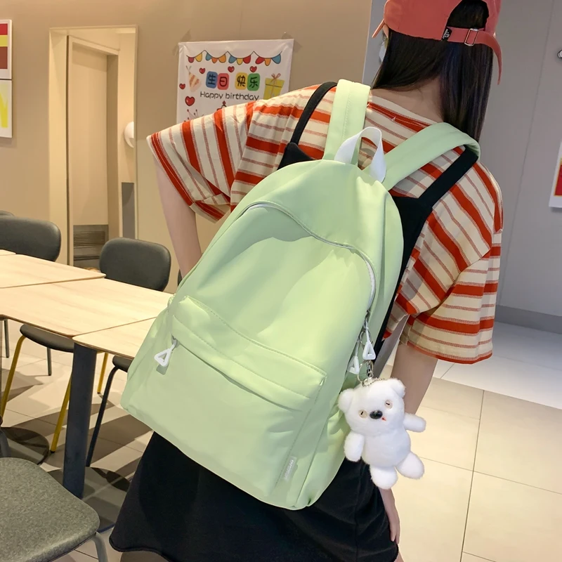 

Cute Nylon Backpack for Women, Simple Laptop Bag, School Bag, Trendy Female College Backpack, Lady Travel Bag, Book Bags