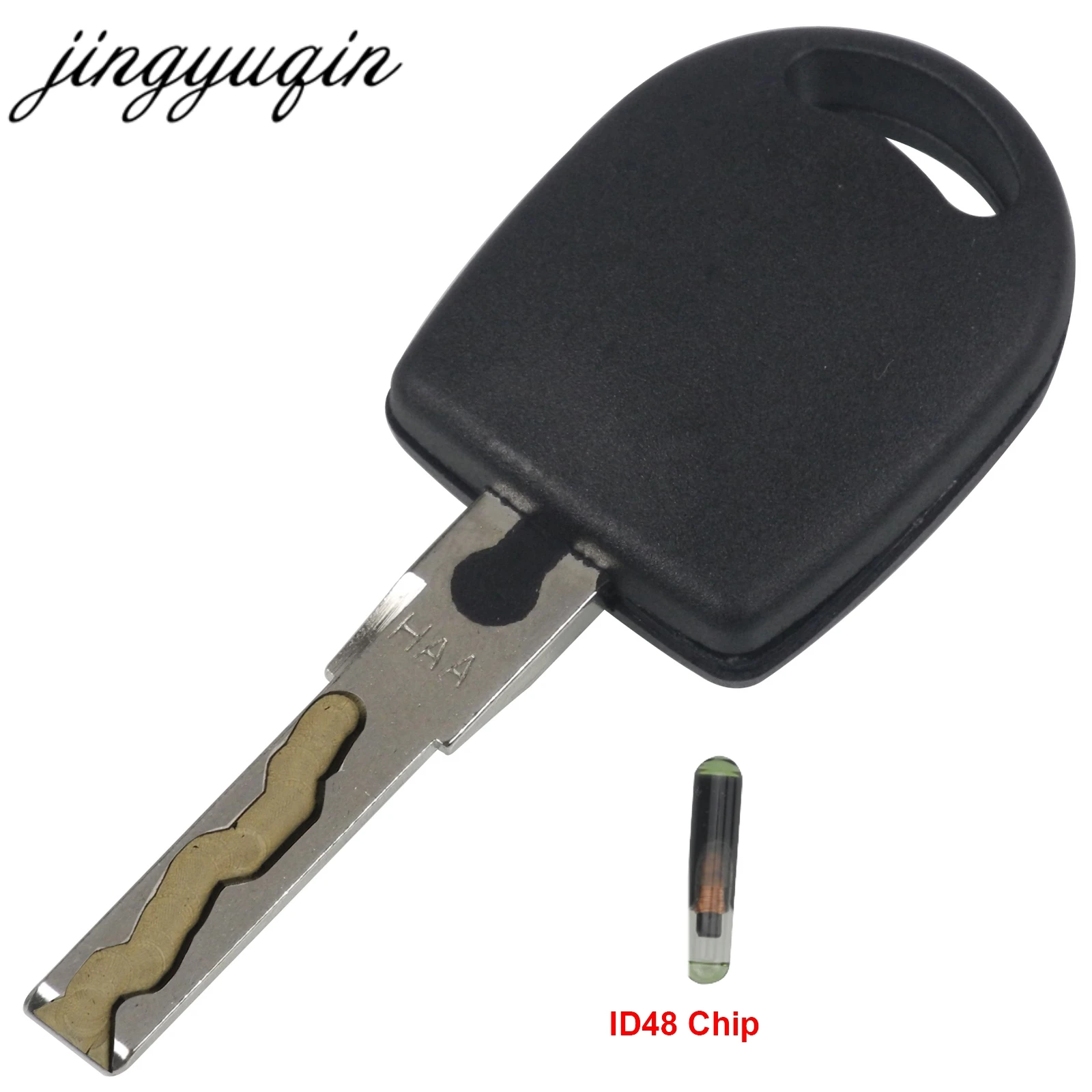 jingyuqin Dla VW Polo Golf dla SEAT Ibiza Leon SKODA Octavia Chip shell Cut/Uncut Hu66 Blade Transponder Key Case Z chipem ID48