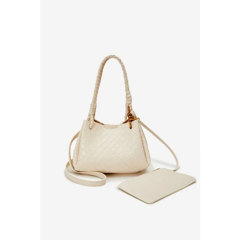 Borsa a tracolla in tessuto alla moda per donna 2025 con tracolla regolabile, borsa a tracolla testurizzata in morbida ecopelle, zaino casual alla moda