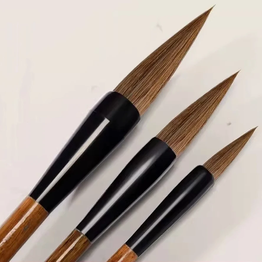 Art Supplies, Calligraphy Brush Set, Wolf Hair & Wood Handle, Gift Box, for Writing Painting Student School, Beginners Kit