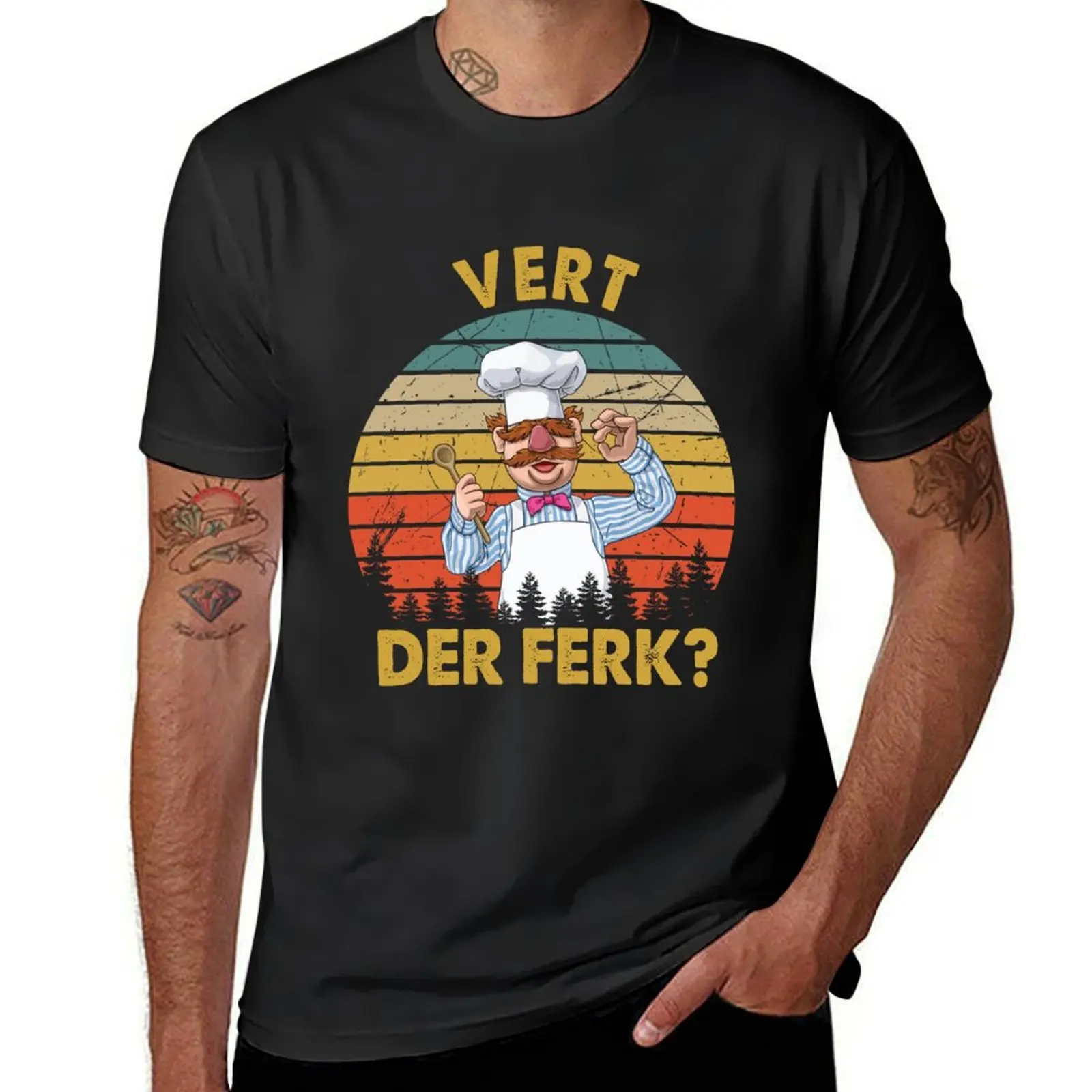 

Vert Der Ferk Funny Meme Swedish Chef T-Shirt clothes sports fans basketball graphic tees funny t shirts for men