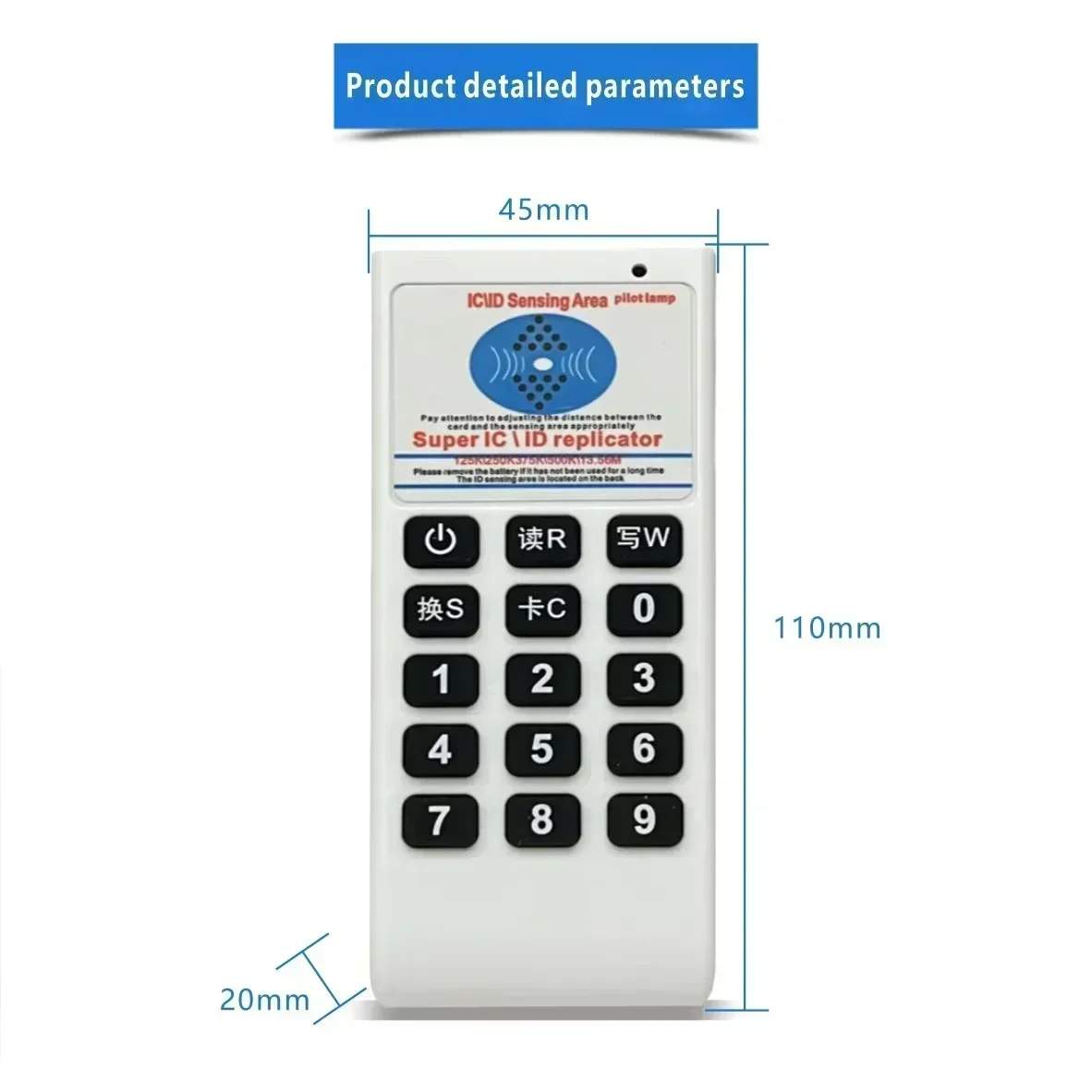 Handheld RFID Duplicator NFC Reader Access Control 125Khz T5577 Writer 13.56Mhz UID Smart Chip Card Key Cloner Programmer Copier