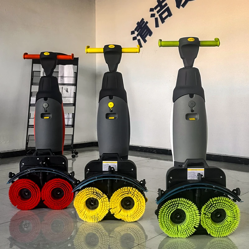 VOL-430 Electric Cleaning Car Sweeper Machine New Design Mini Floor Scrubber Double Brushes Washing Machine