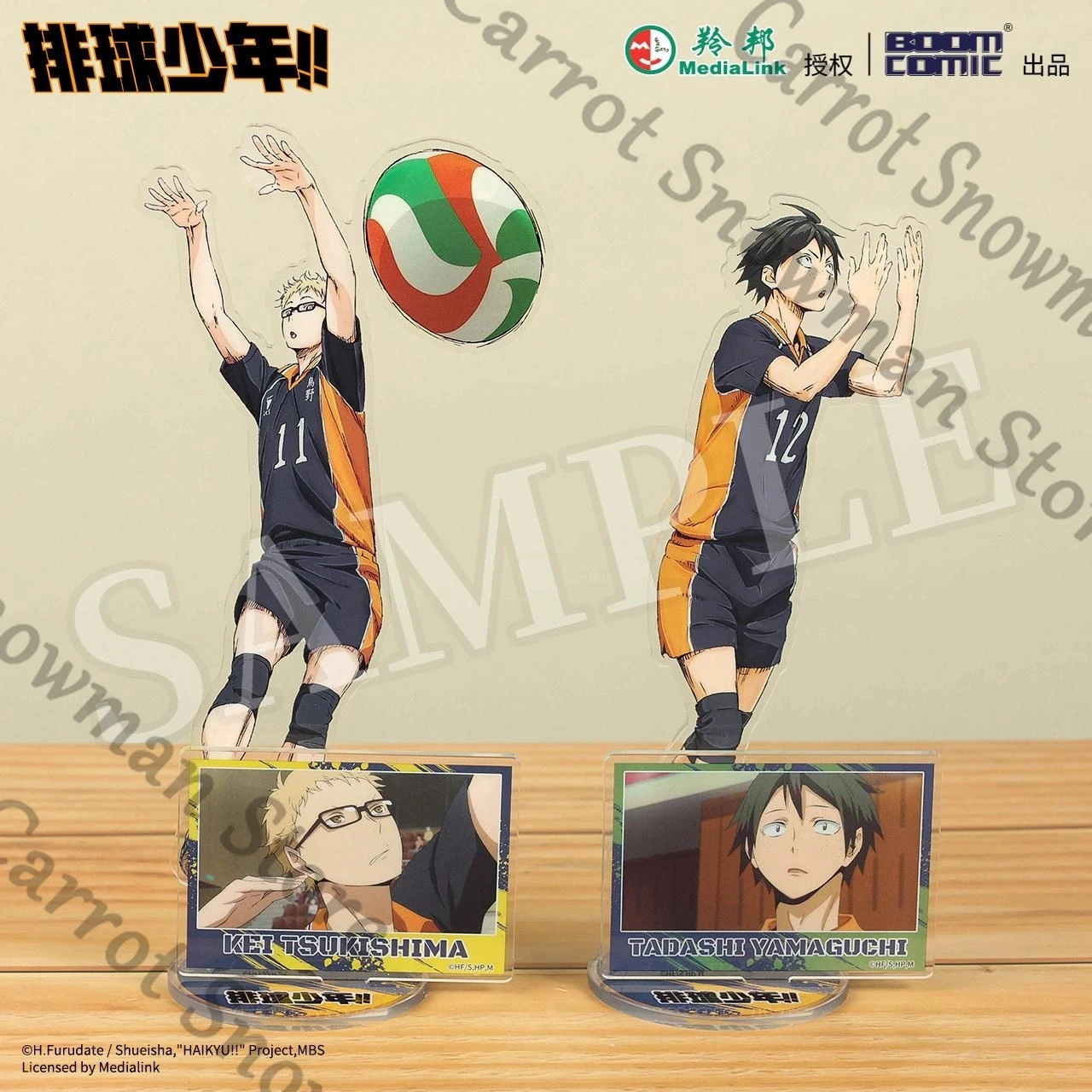 ¡¡Animé Haikyuu genuino!! Shoyo Hinata Kei Tsukishima tablero de pie acrílico signo indicativo Cospaly dibujos animados escritorio decorar regalo