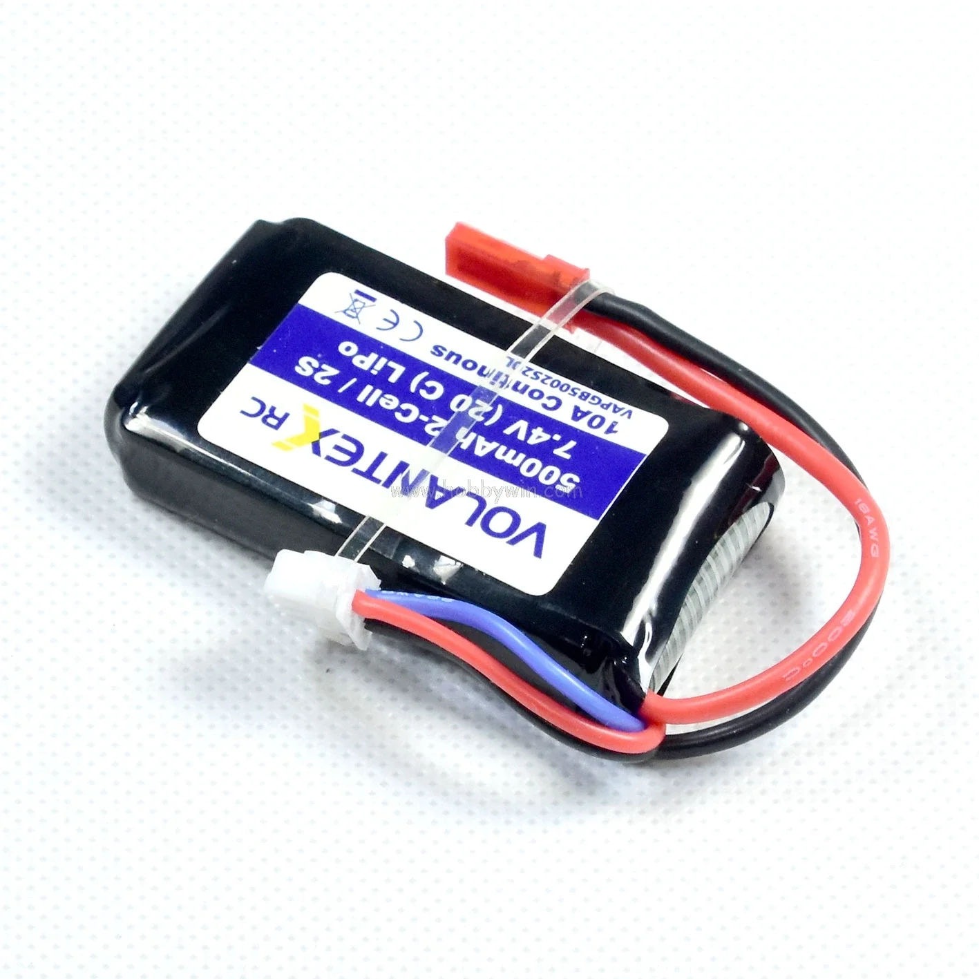 VolantexRC part 765221 LiPO battery 7.4V/500mAh 20C JST plug RC model airplane power pack