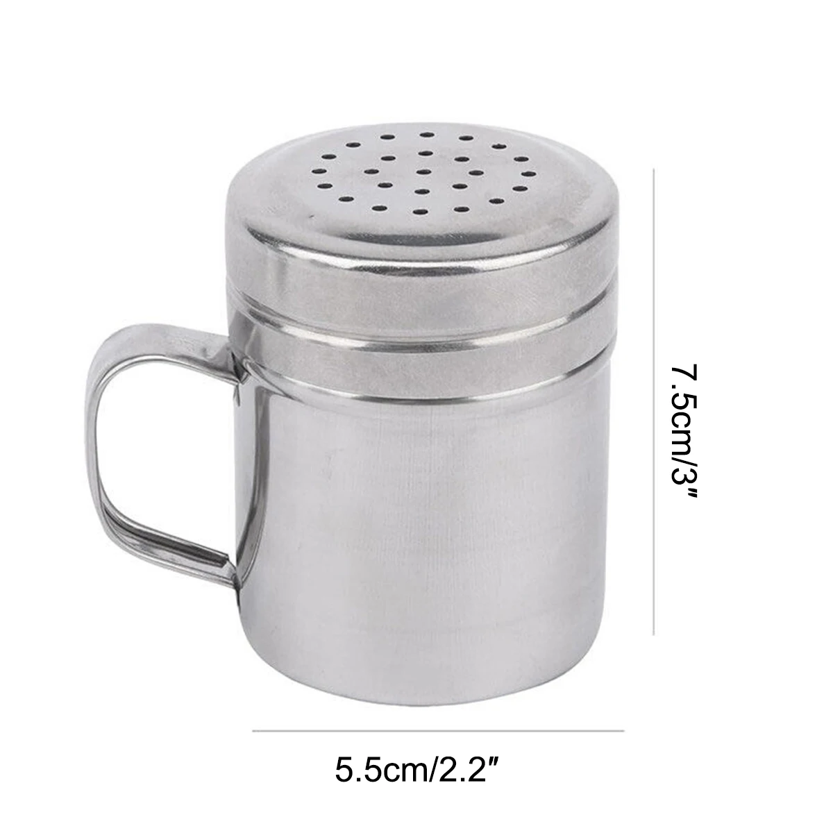 1 Pcs Spice Bottles Versatile Dispenser Kitchen Tool With Handle Shaker Dredge Barbecue Powder Salt Stainless Steel Pepper Sugar