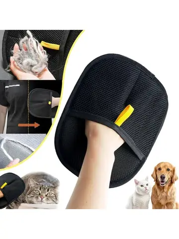 Pet Hair Removal Tools Reusable Gloves Pet Double Sided Beauty Gloves Carpet Removal Pet Fur Hair Pet Supplies Sofa Carpet Home