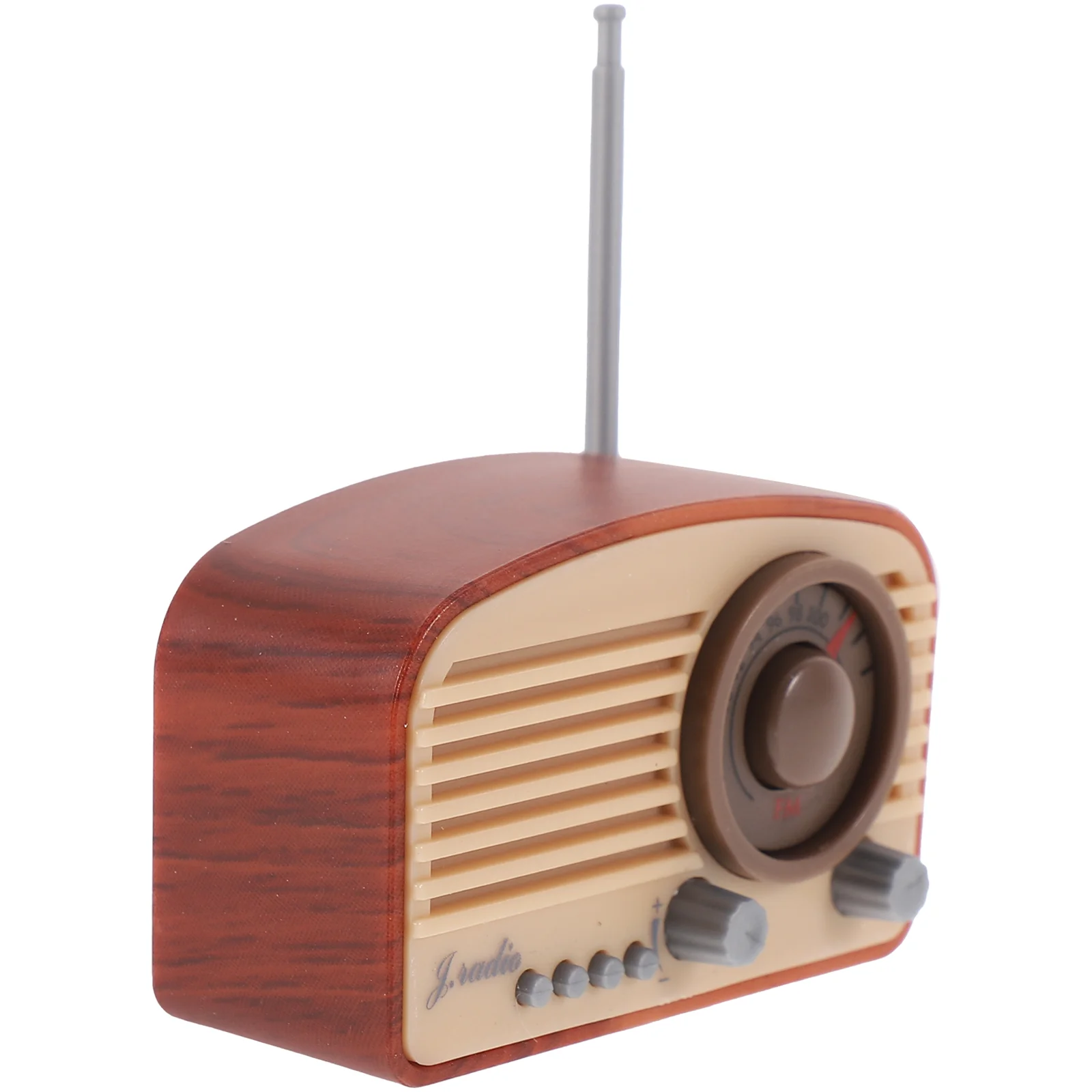 Mini modelo de rádio retrô preto, estatuetas de rádio minúsculas vintage, acessórios para casa de bonecas, decorações de casinha de brincar, brinquedos, hobbies simulados