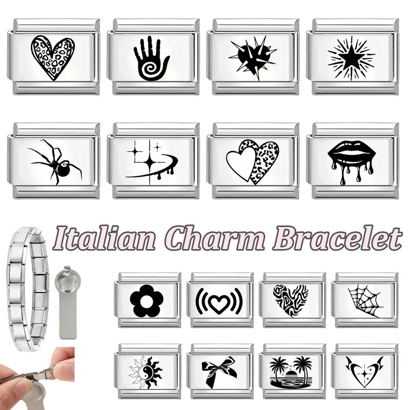 جديد جميل الحيوانات الأليفة القطط والكلاب وصلات سحرية إيطالية تناسب 9 مللي متر سوار الفولاذ المقاوم للصدأ النساء الرجال DIY بها بنفسك صنع المجوهرات