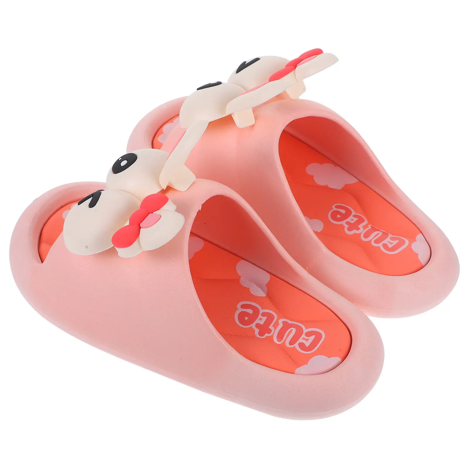 

1 Pair Kid Slippers Non-Slip Soft Sole Summer Slide Sandals Toddler Beach Home Bathroom Size 30 31 Kid Slippers