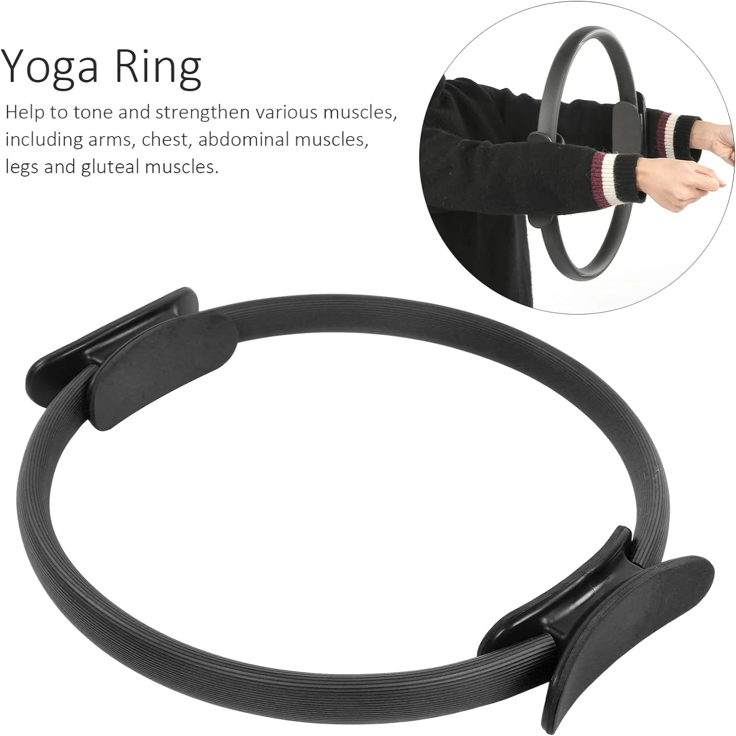 Verbeter uw fitnessroutine met deze stijlvolle en hoogwaardige yogaringen. Deze luxe set ergonomisch ontworpen ringen is