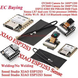 β10Pcs/1pc Seeed Studio XIAO ESP32S3 Sense Seeeduino ESP32-S3 2.4G WiFi Wireless BLE Mesh 5.0 OV2640 OV3660 Camera Module Board