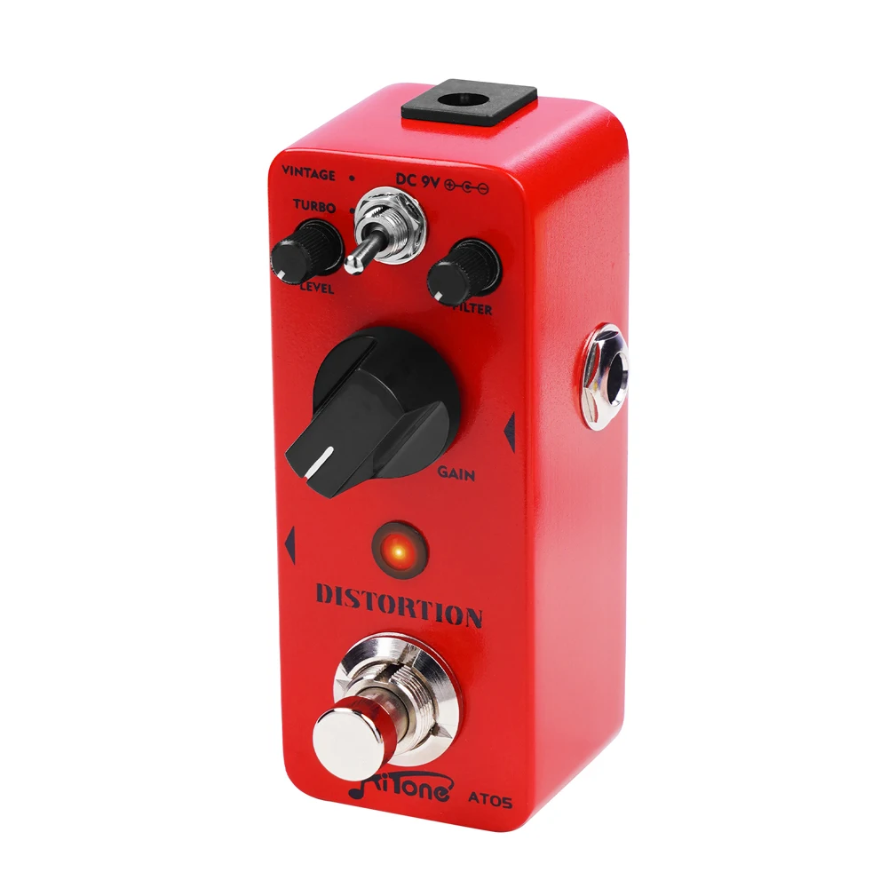 

JOYO AITONE Series AT-05 Педаль искажения Vintage/Turbo 2 режима с ручками регулировки усиления/уровня/флитра True Bypass