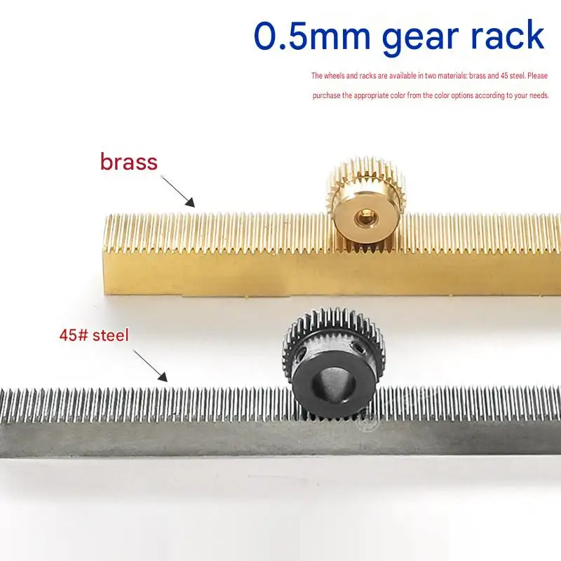 Rack 0.5 Module 20-40 Teeth 45# Steel 10x10/8x8mm Straight Rack for Linear Motion