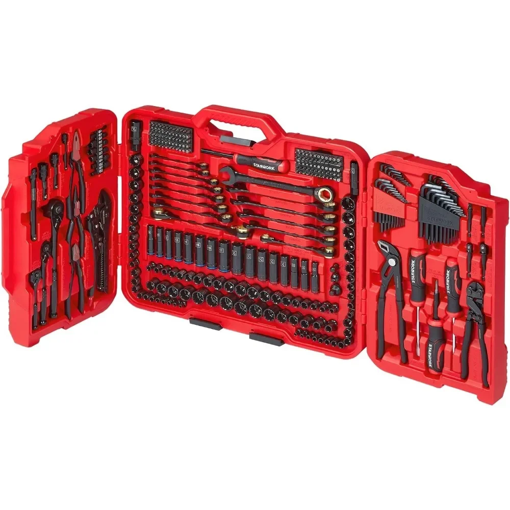 

312 Piece Mechanics Tool Set with Sockets SAE Metric Professional Grade